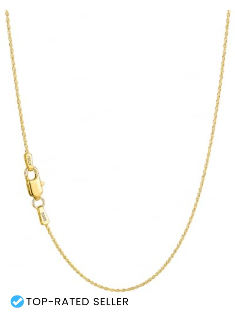 18K Gold Plated 925 Sterling Silver Dainty Chain Necklace for Women,